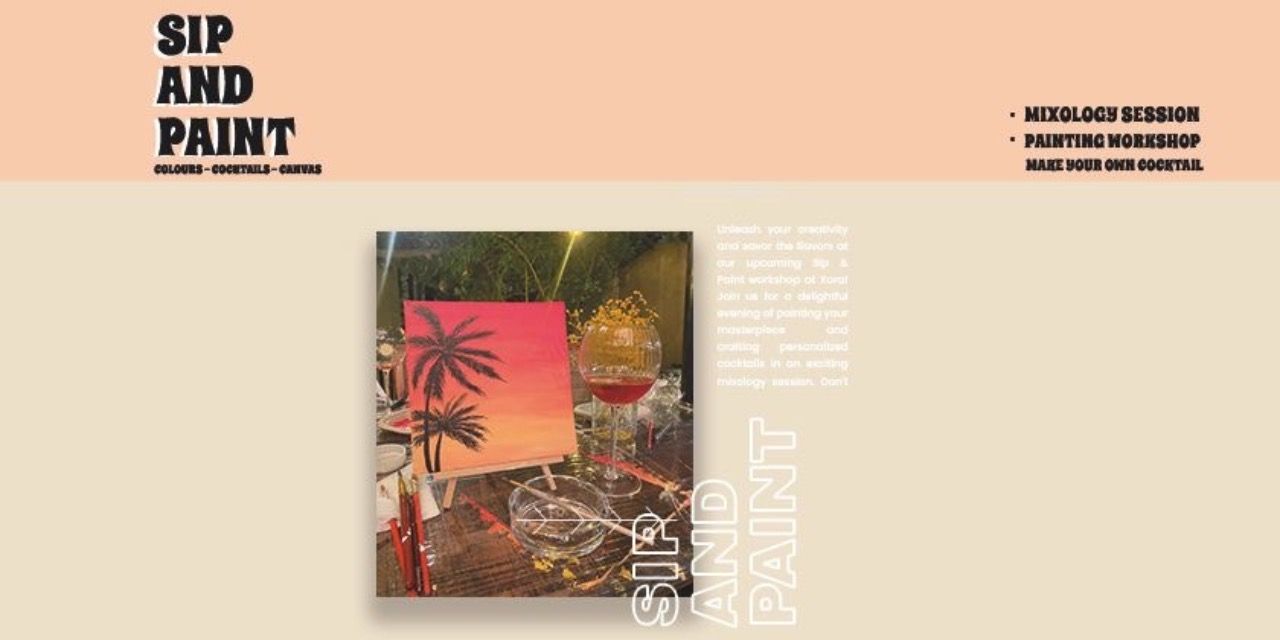 Sip and Paint w/ Mixology session at xora Event Tickets