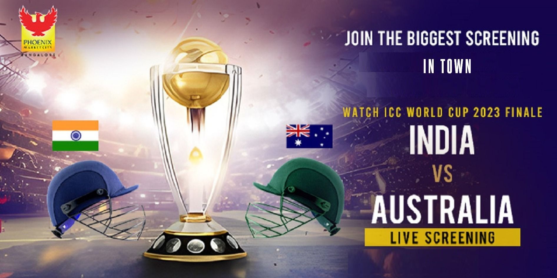 ICC Mens World Cup 2023 FINALE LIVE SCREENING cricket Event Tickets BookMyShow