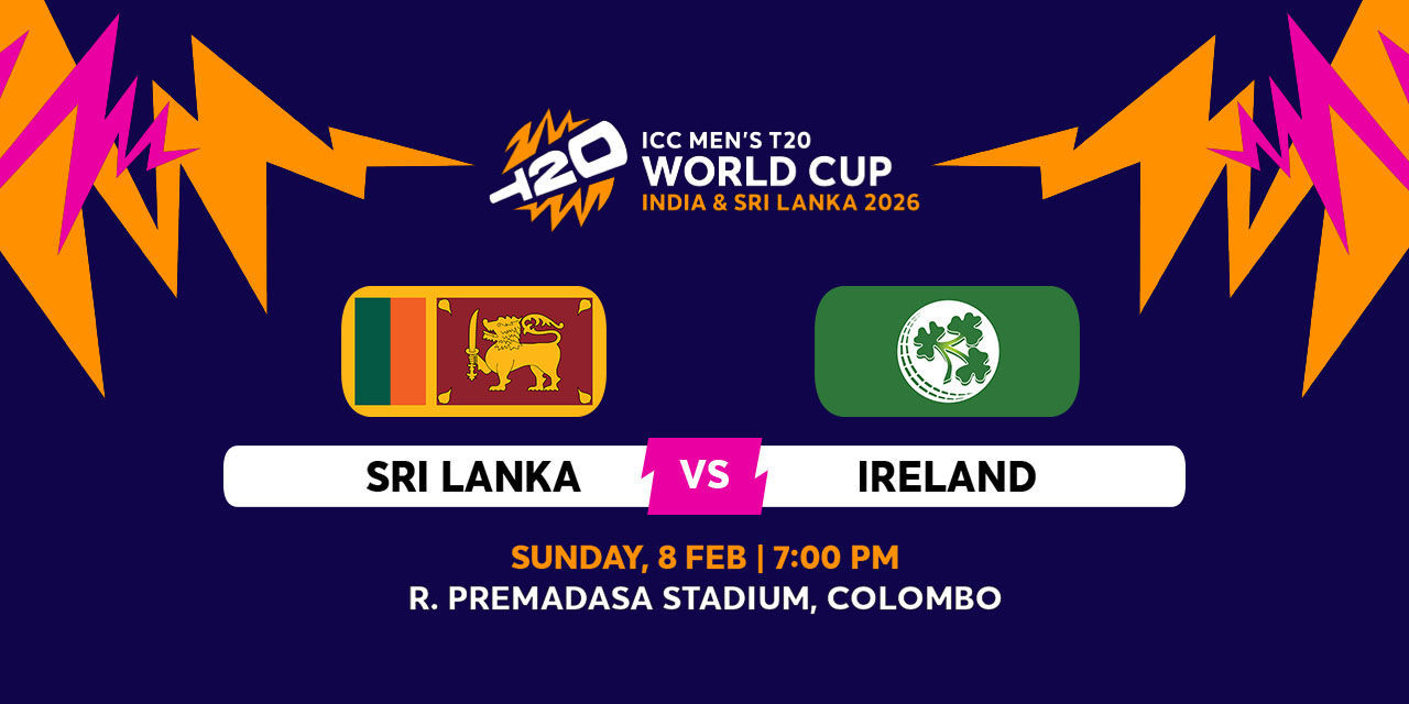 SRI LANKA vs IRELAND - ICC MEN'S T20 WC 2026 (BookMyShow 이벤트 이미지)