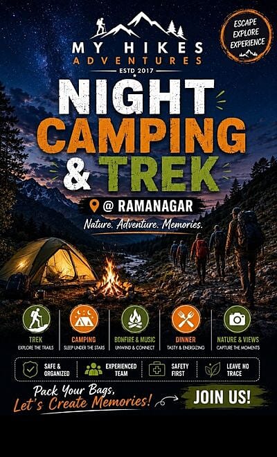 Night camping, trek & activities Ramanagar
