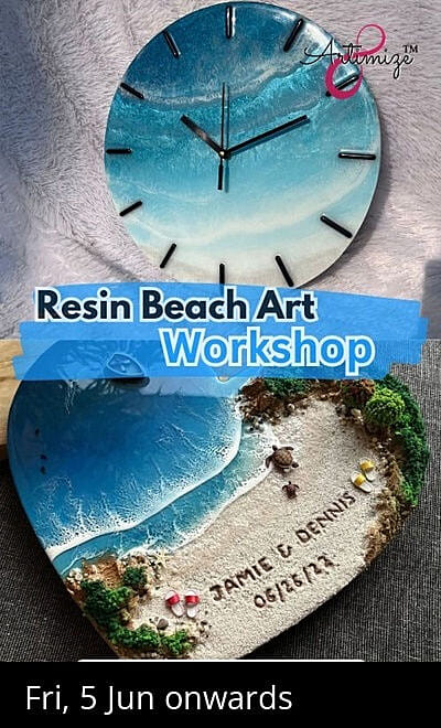 Resin Art  Beach Theme Workshop