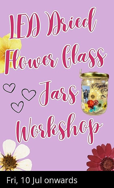 Real Dried Flowers LED Glass Jars