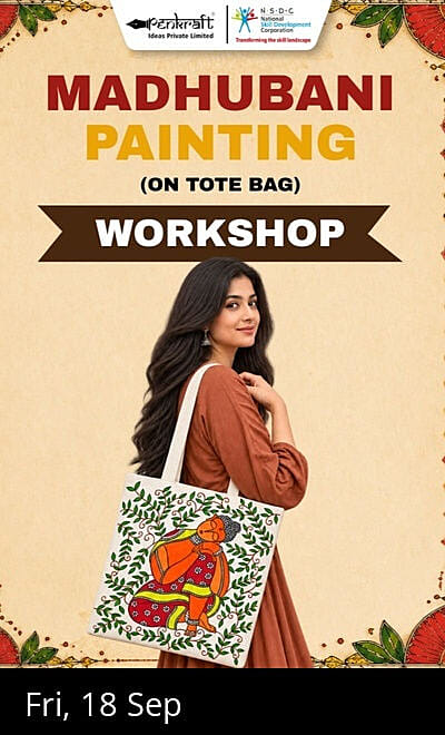 MADHUBANI PAINTING ON TOTE BAG WORKSHOP