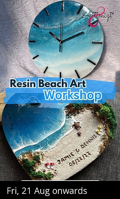 Resin Art  Beach Theme Workshop