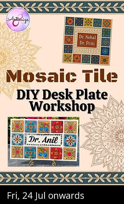 Mosaic Tiles DIY Desk-plate