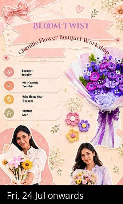 Chenille Flower Bouquet Workshop