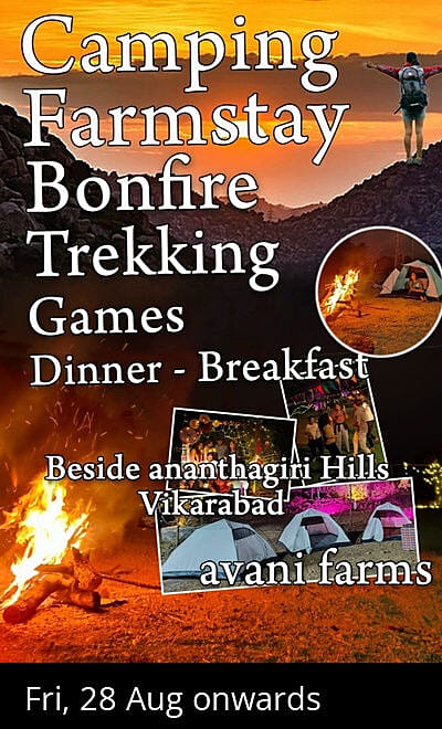 Anantagiri Hills Camping At Avani Farm Vikarabad