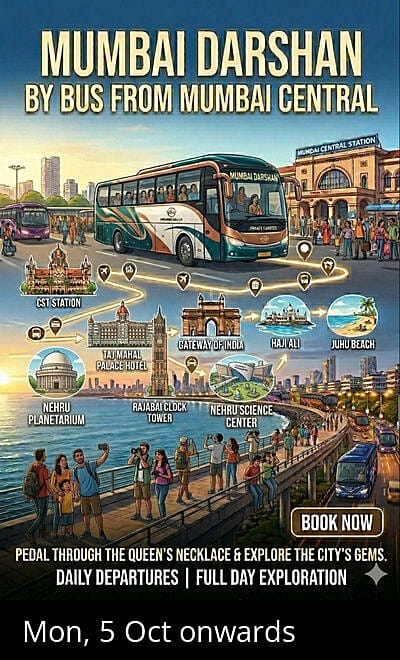 Mumbai Darshan by Bus from Mumbai Central