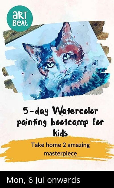 5-day Watercolor painting bootcamp for kids