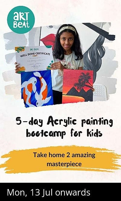 5-day Acrylic painting bootcamp for kids