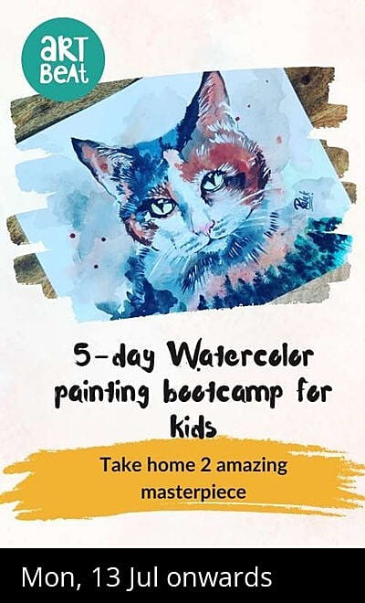 5-day Watercolor painting bootcamp for kids