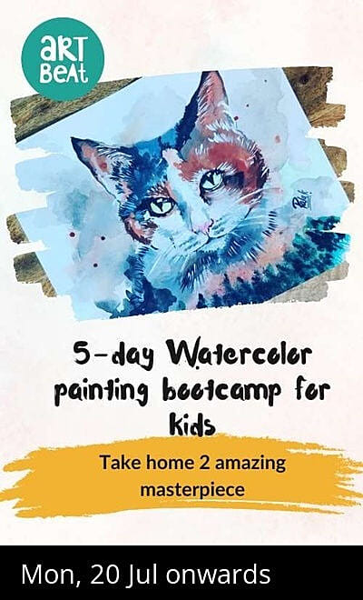 5-day Watercolor painting bootcamp for kids