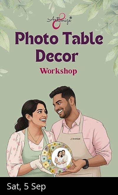 Couple Resin Photo Table Decor 