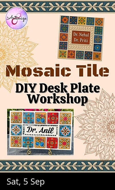 Mosaic Tiles DIY Desk-plate