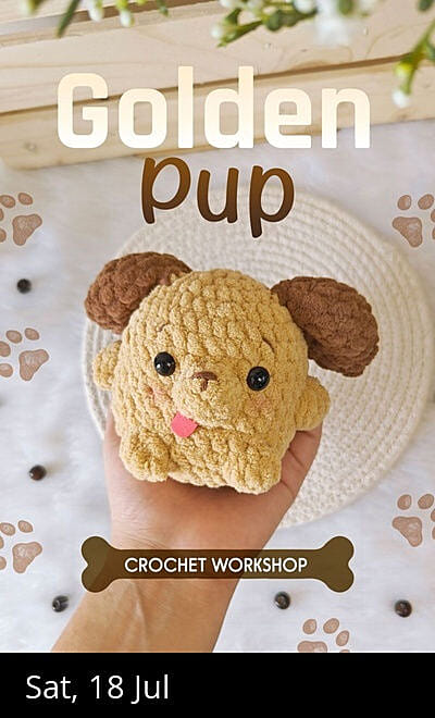 Crochet Golden Pup