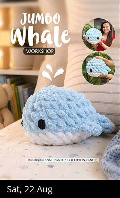 Beginner-Friendly Crochet Jumbo Whale Workshop