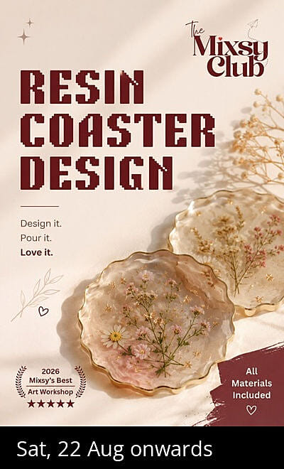 Resin Art Workshop - Coaster - The Mixsy Club