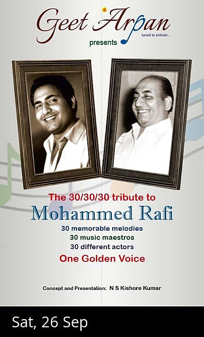 30/30/30 MUSICAL TRIBUTE to MOHAMMED RAFI