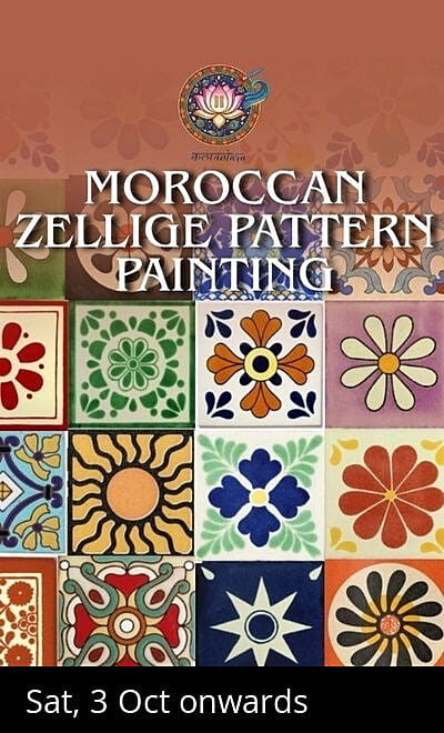 Moroccan Zellige Pattern Painting - Kalaantara