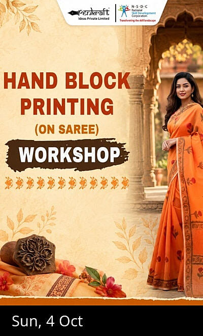 HAND BLOCK PRINTING ON SAREE WORKSHOP
