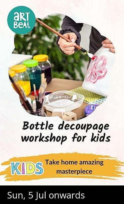 Bottle decoupage for kids