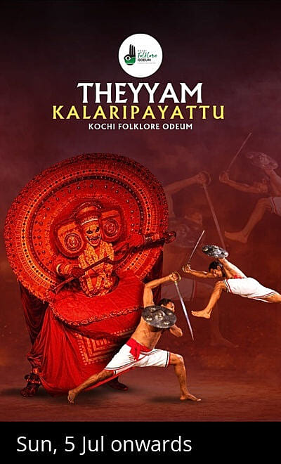 KALARI AND THEYYAM SHOW BY KOCHI FOLKLORE ODEUM