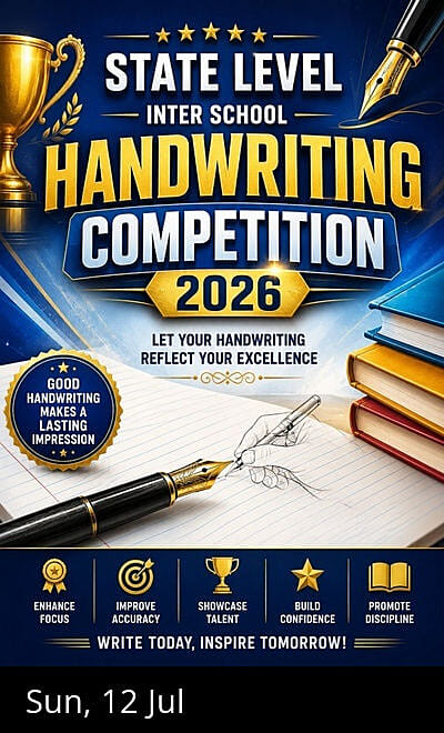 State level inter school handwriting competition 2