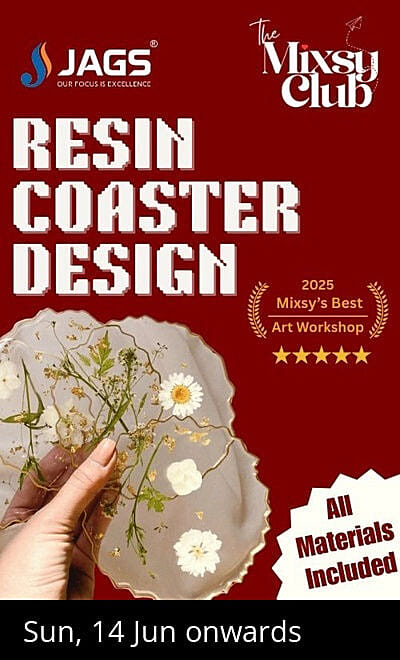 Resin Art Workshop - Coaster - The Mixsy Club