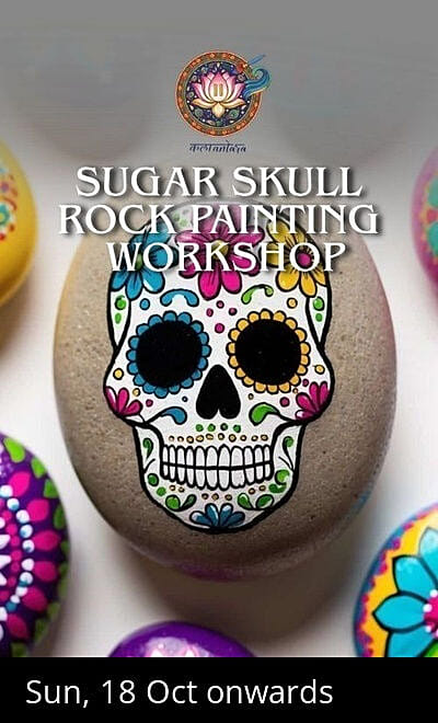 Sugar Skull Rock Painting  - Kalaantara