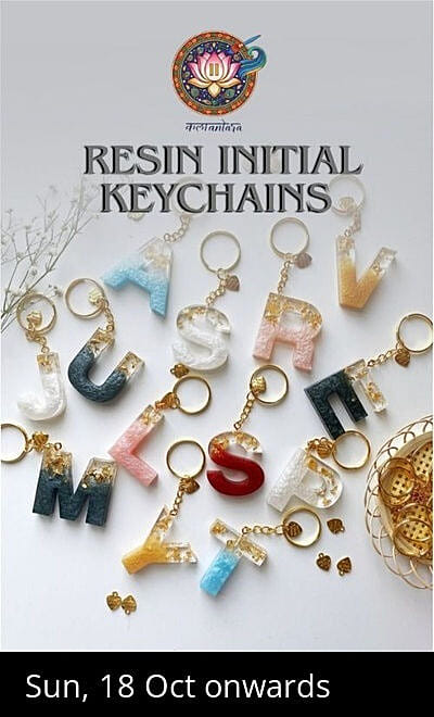 Resin Initial Keychains - Kalaantara