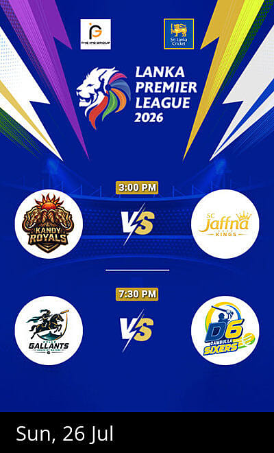 Kandy vs Jaffna and Galle vs Dambulla