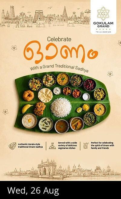 Onam Sadhya @ Gokulam Grand Trivandrum