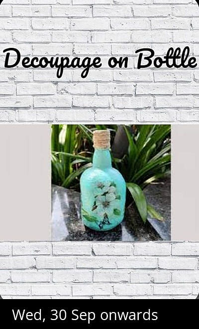 Decoupage on Bottle