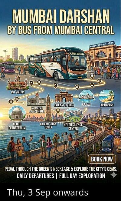 Mumbai Darshan by Bus from Mumbai Central