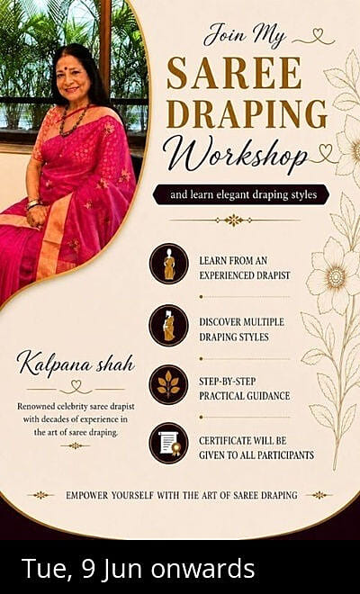 Saree Draping Workshop by Kalpana Shah