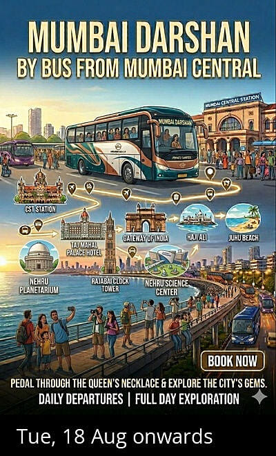 Mumbai Darshan by Bus from Mumbai Central