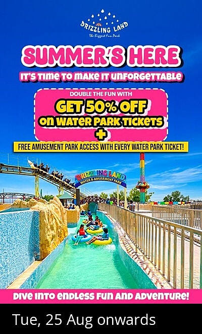 Drizzling Land Water And Amusement Park