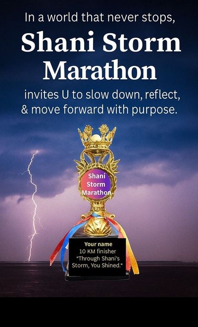 Shani-Storm Virtual Marathon:Trophy by courier