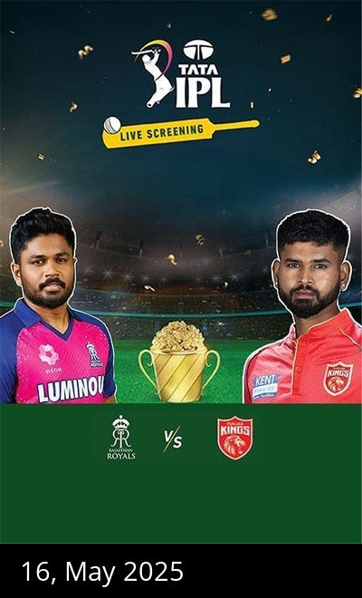 IPL T20 2025 Live Screening-(RR VS PBKS)