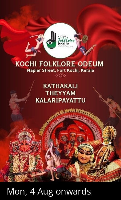 KATHAKALI, KALARI & THEYYAM SHOW BY FOLKLORE ODEUM