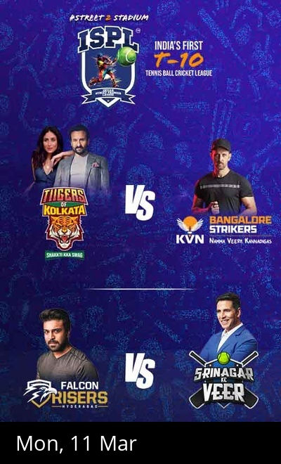Kolkata vs Bengaluru & Hyderabad vs Srinagar