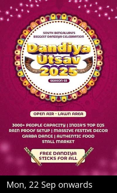 Biggest Open Air Dandiya Celebration in Lawn Area