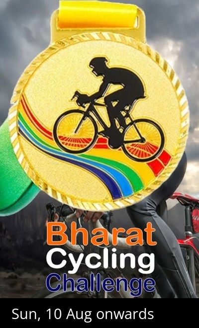 Bharat Cycling Challenge - Get Medal by Courier