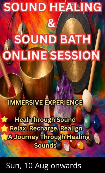 Sound Healing & Sound Bath Online session. 