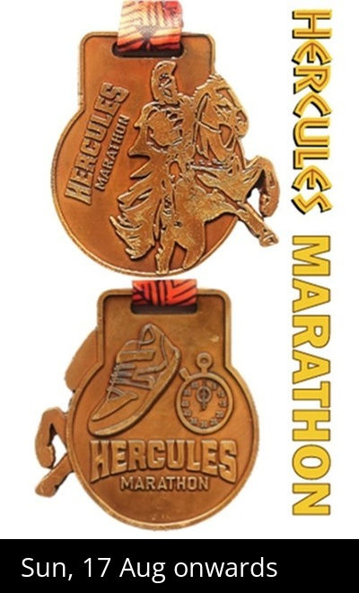 Hercules Virtual Marathon - Get Medal by Courier