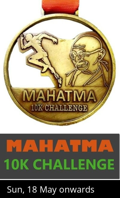 Mahatma Virtual Marathon - Get Medal by Courier