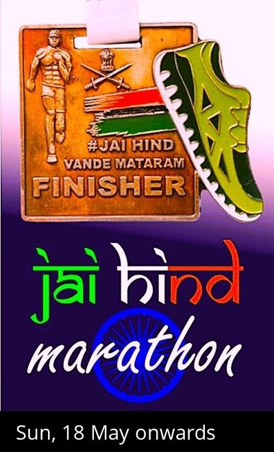 Jai Hind Virtual Marathon - Get Colorful Medal by Courier