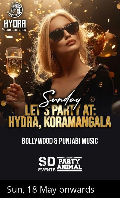 Sunday Let's Party At: HYDRA Koramangala
