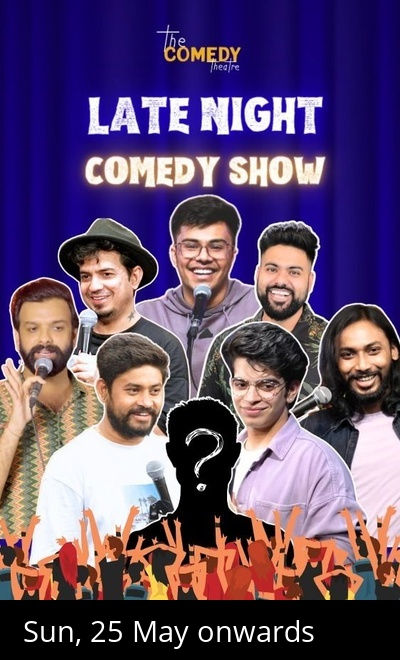 Late night stand up comedy show