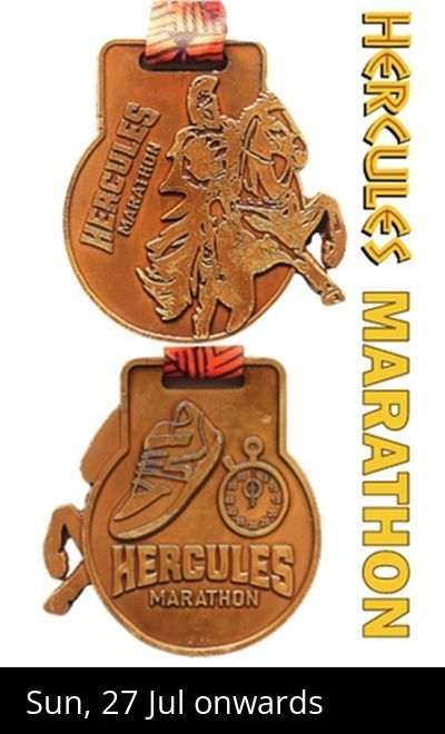 Hercules Virtual Marathon - Get Medal by Courier